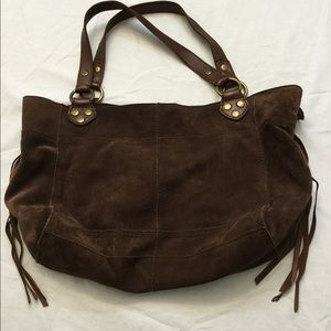 COPY - Lucky Brand Brown Suede Leather Boho Country Purse
